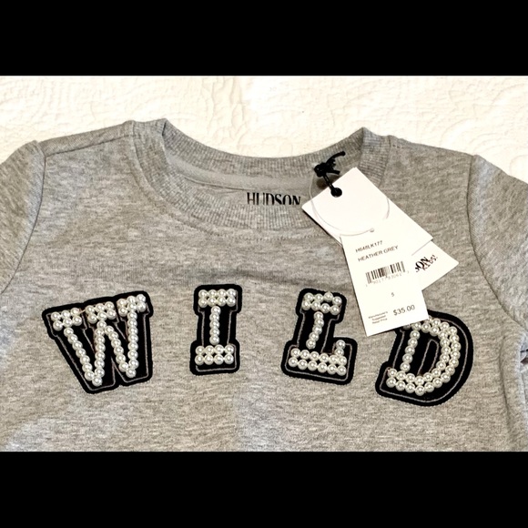 NWT 5T Girls “WILD” Pearl Sweatshirt - Picture 4 of 6